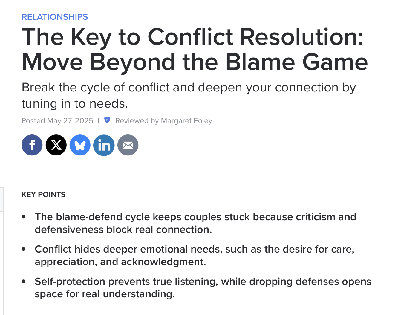 The Key to Conflict Resolution: Move Beyond the Blame GameThe Key to Conflict Resolution: Move Beyond the Blame Game