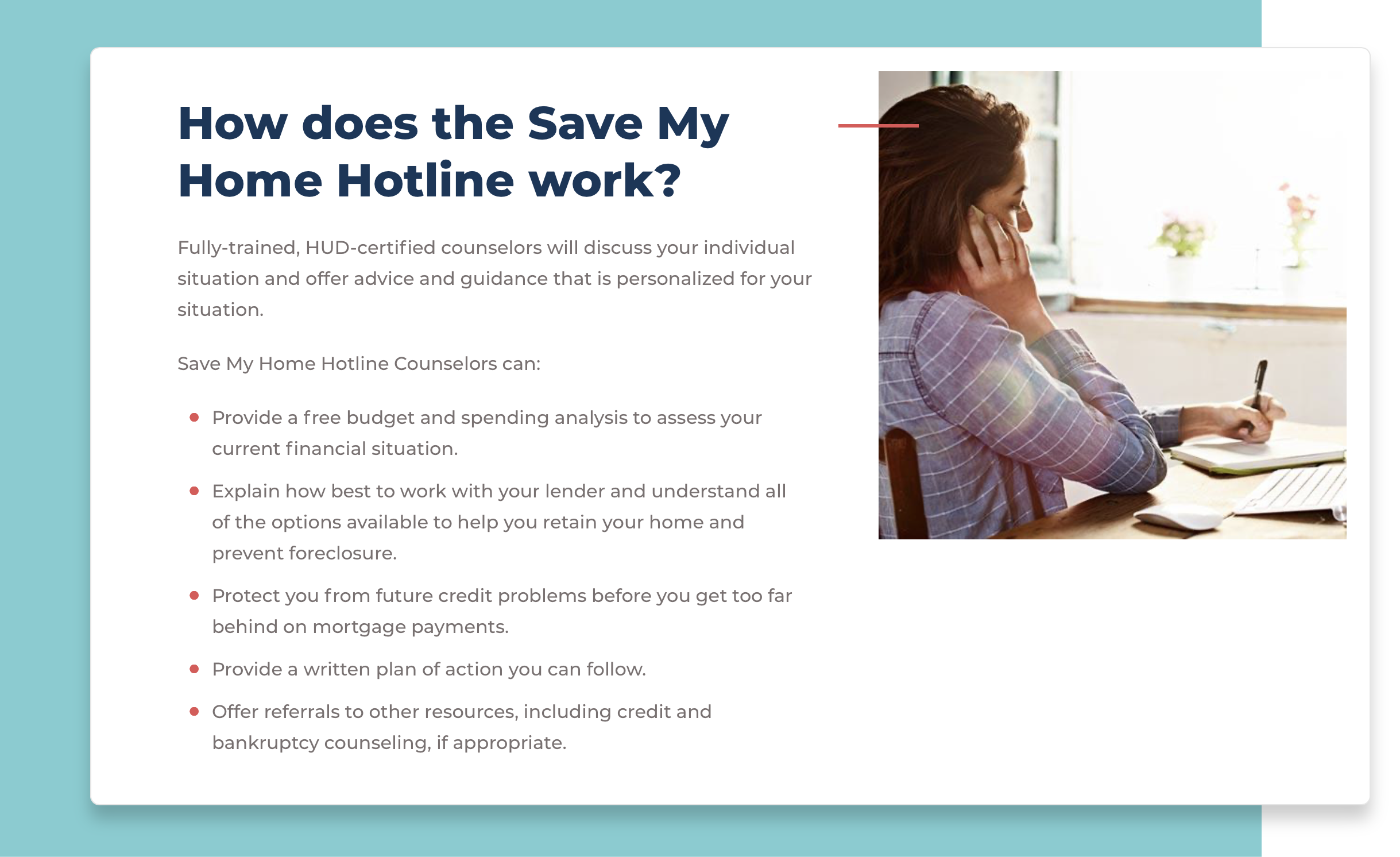 Save My Home Hotline by Union Plus