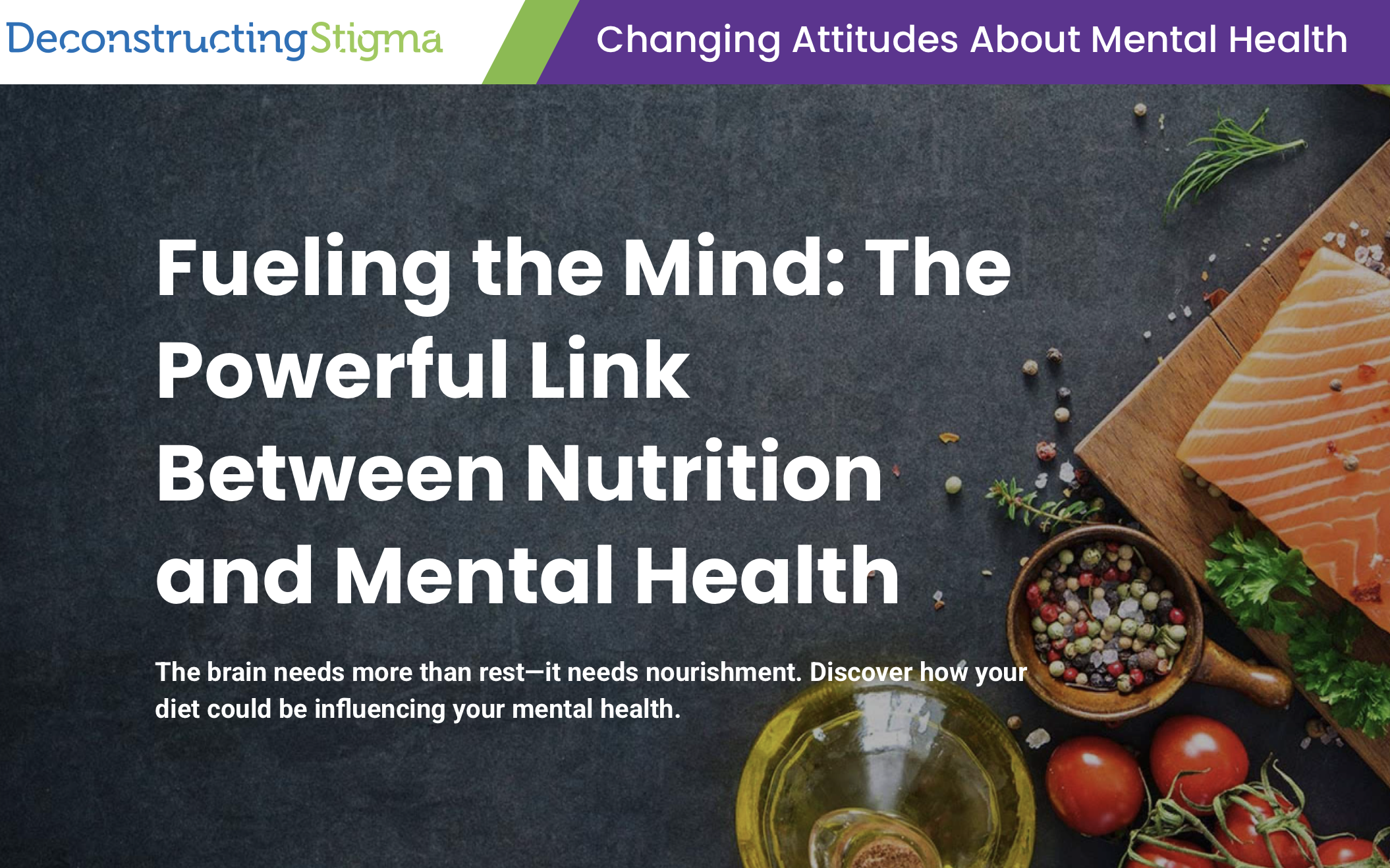 Fueling the Mind: The Powerful Link Between Nutrition and Mental Health from DeconstructingStigma