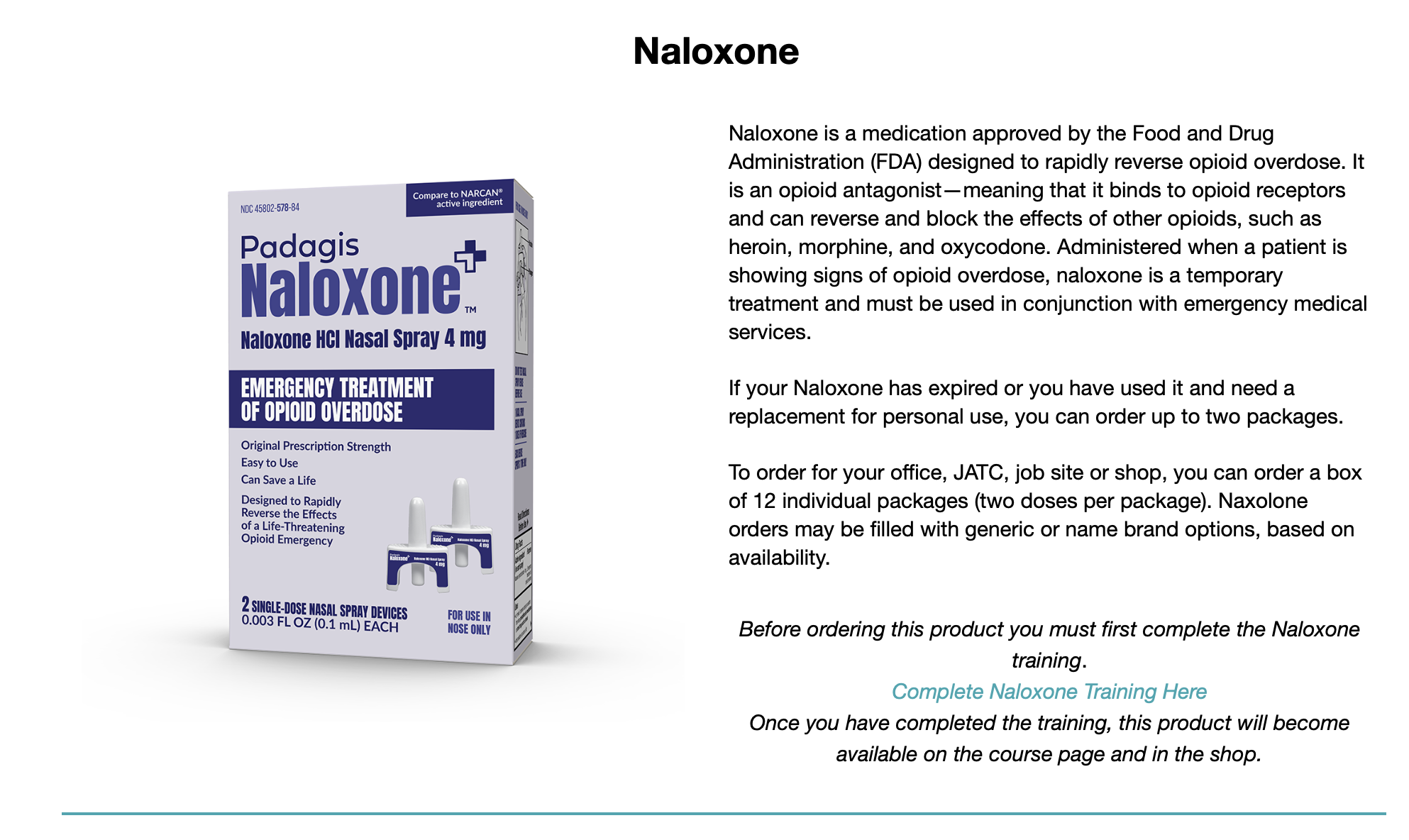 Free Naloxone with Narcan Training from SMOHIT